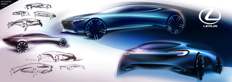 Augustin BARBOT - LEXUS coupe premium design sketch