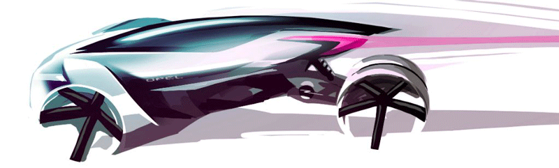 Augustin BARBOT - OPEL RAK-e Concept 2011 IAA Frankfurt Messe Motorshow design sketch